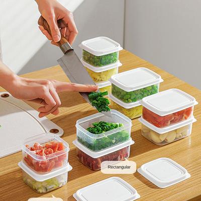 Girds Refrigerator Food Storage Container Box With Lid Kitchen Vegetables Fruit Meat Sealed Fresh-keeping Box Reusable Crisper