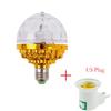 RGB Stage Lights With US EU Plug E27 Rotating Light Bulbs for Party Holiday Decoration AC85-265V Shining Lamp 360° Beam Angle