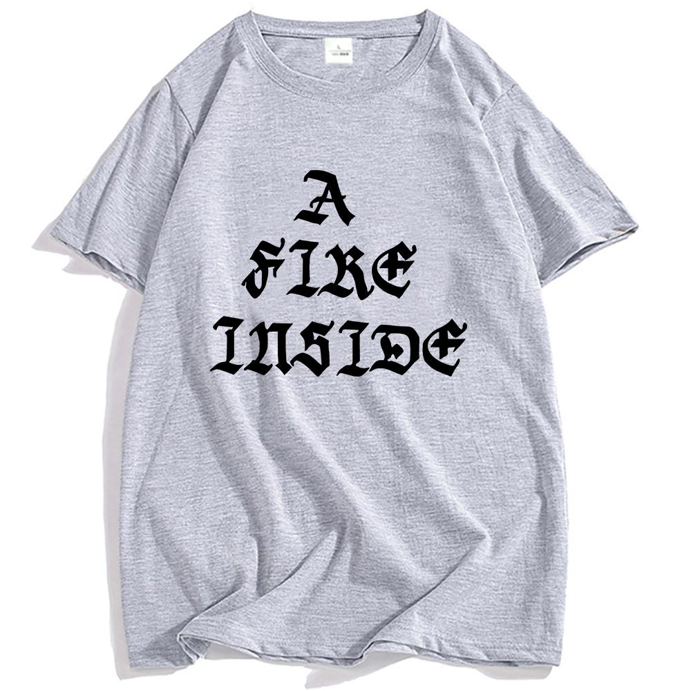 AFI Faces Ivory Tee A Fire Inside Letter Print T-shirt Summer Cotton Men Women Tshirts Fashion Unisex Streetwear Hip Hop TShirt