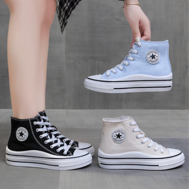 💰Koop 2022 Women's Fashion New Breathable All-match High-top Platform  Canvas Shoes Women goedkoop online tegen de lage prijs met gratis  verzending bij Joom webshop — ⭐reviews van echte klanten