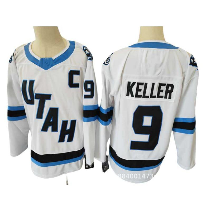 Vintage Utah Hockey Jersey 9 Embroidered Ice Practice Shirt Mens Cotton Blend Retro Team Uniform