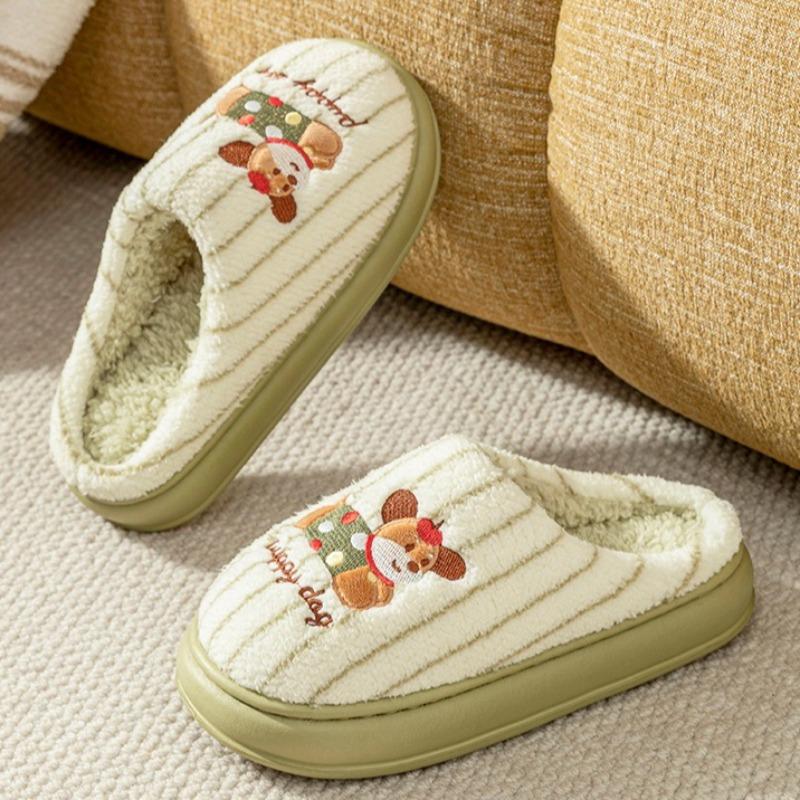 Warm Cotton Slippers for Autumn and Winter Home Couple Cotton Slippers Cartoon Cotton Slippers