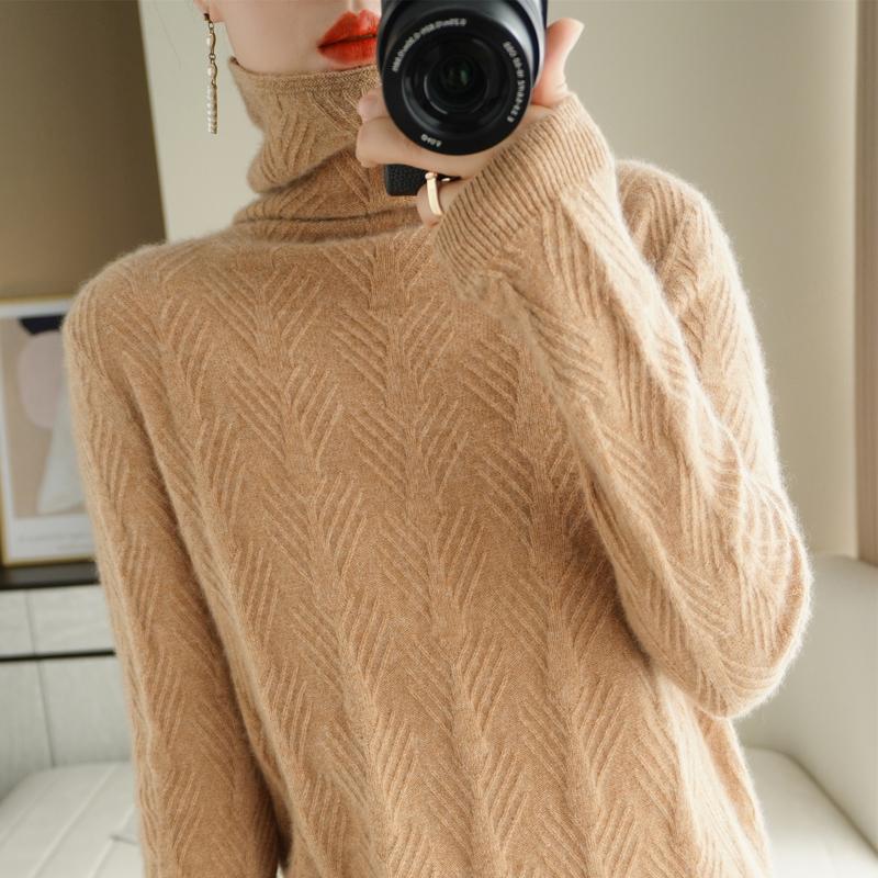 

DIMANAF, осень 2023, женские свитера с высоким воротником, пуловеры, женские полосатые шерстяные трикотажные шерстяные футболки с круглым вырезом, базовые однотонные розовые футболки