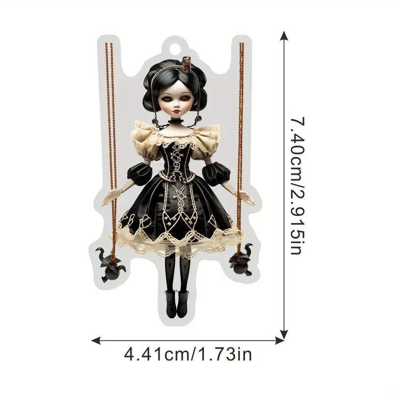 Charming Acrylic Gothic Figure Hanging Ornament For Vintage Halloween Accessories Car