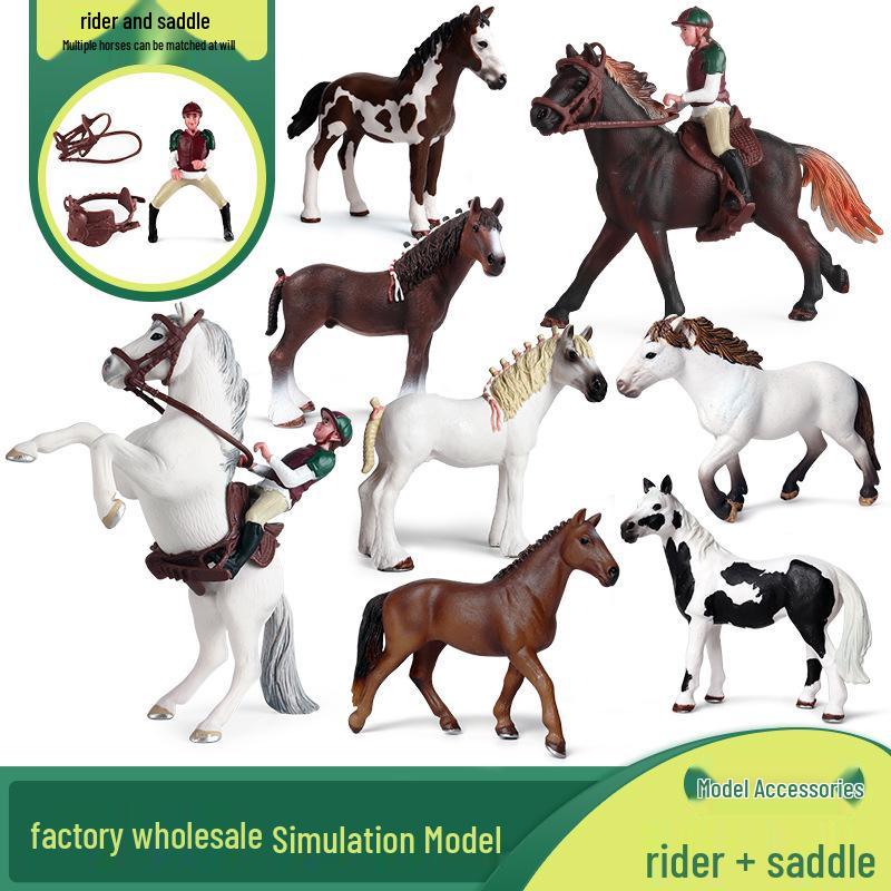 Children's Wildlife Simulation Horse Rider Toy Set