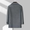 Nuovo Cappotto di Lana Double-face Autunno e Inverno da Uomo Lunghezza Media e Lunga Revers Business Casual Cappotto di Lana di Mezza Età Cappotto Impermeabile Cappotto da Uomo