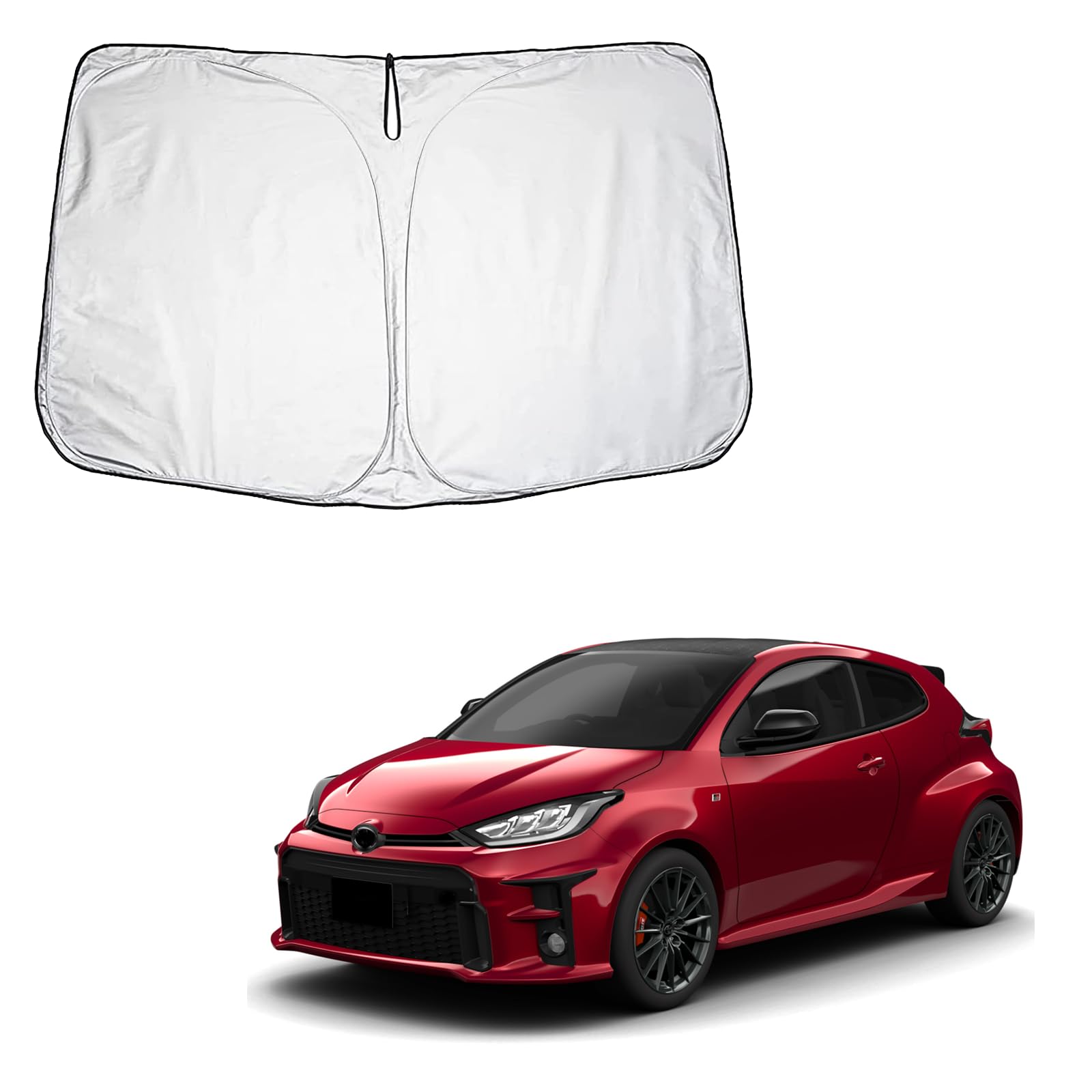 Car Windshield Sunshade for Toyota GR Yaris Includes Storage Bag GXPA16/MXPA12 (1st Generation) (2020/09/01~), Foldable,