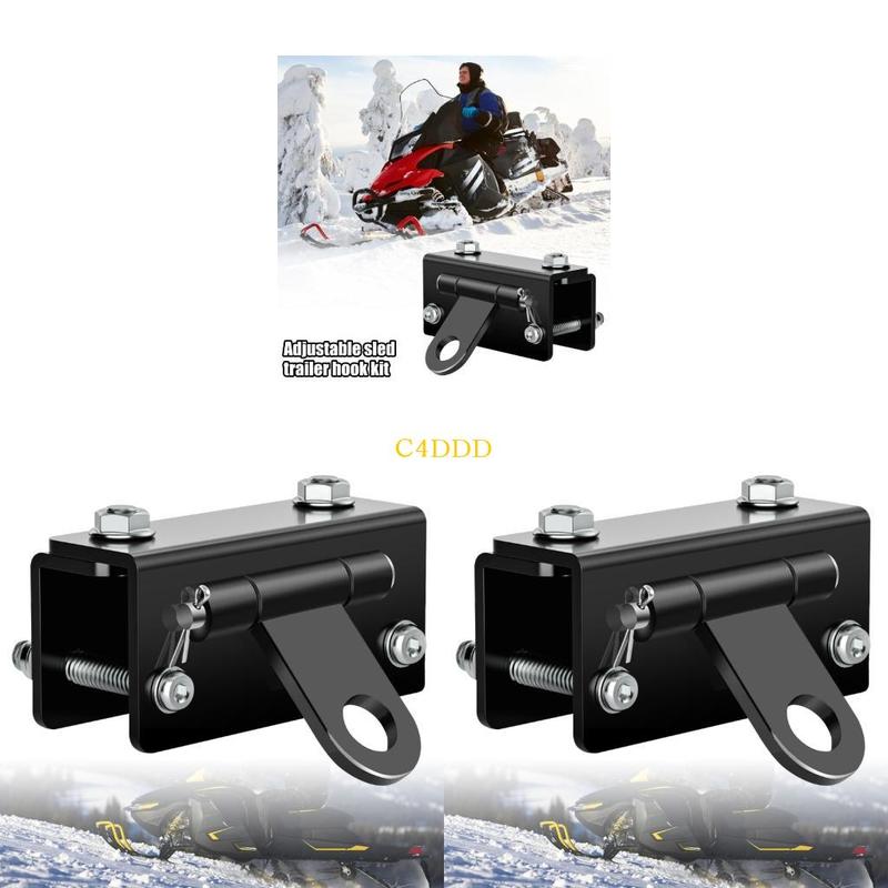 C4DD Adjustable Tow Hitch for Snowmobile Sleds Trailers Carbon Steel Bumper Hitch