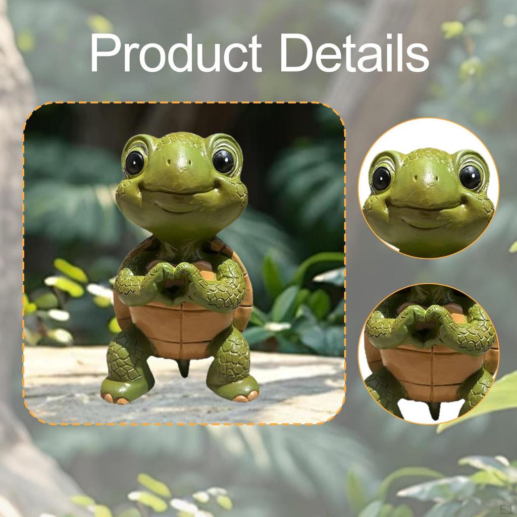 Statuie de broască țestoasă de grădină, statuie pentru exterior, piesă centrală pentru masă, decor figurină pentru verandă și terasă