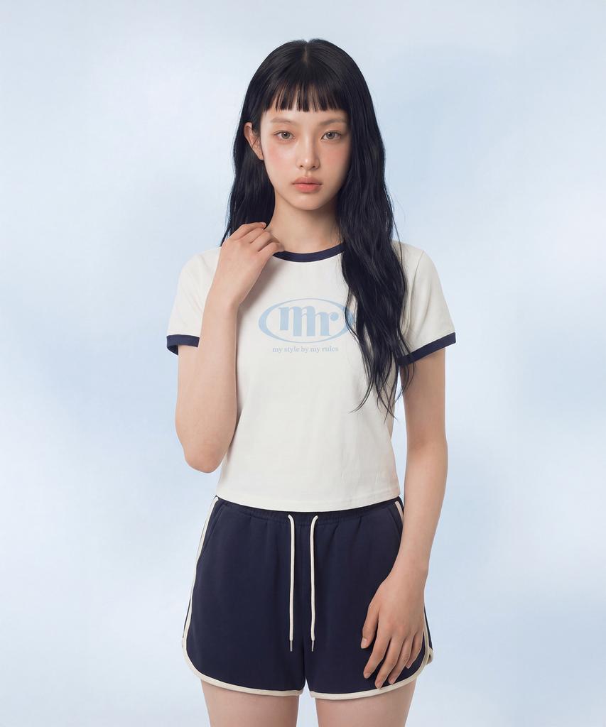 Maseumaluljeueopaeleol Signature Symbol Ringer T-Shirt_Navy