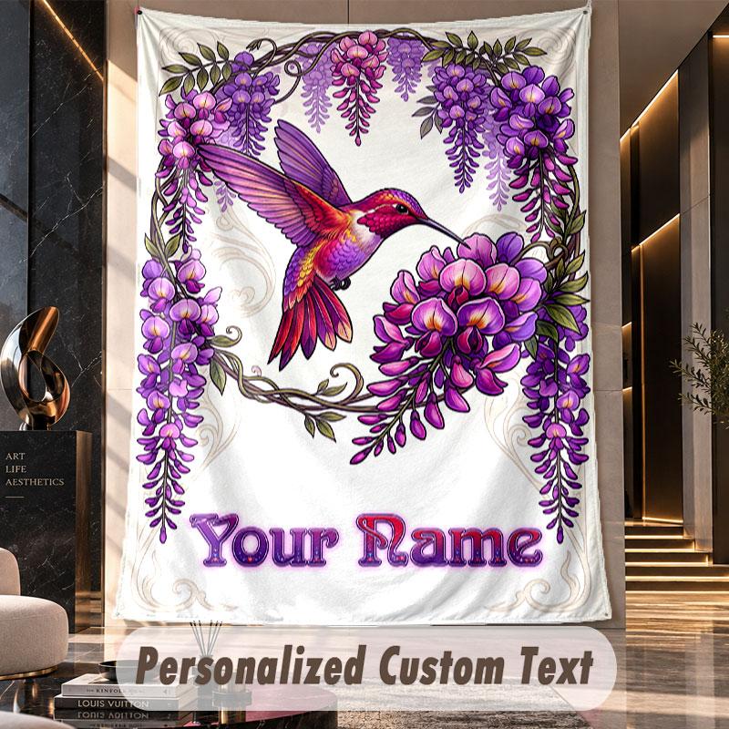 Owl Birds (130) Theme Custom Tapestry Personalized Custom Name Text Wall Hanging Tapestry Home Decor Background Cloth