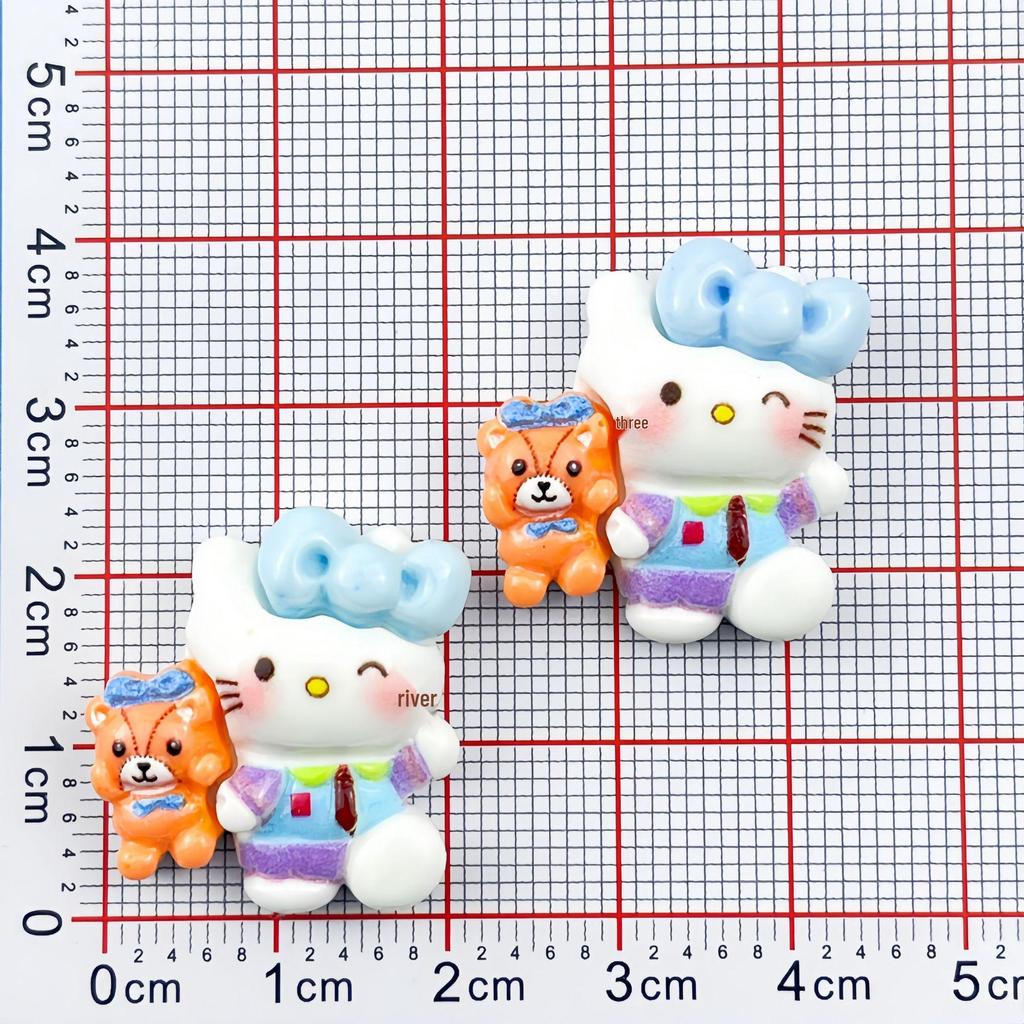Cartoon Cat DIY Resin Accessories: Tie, Cream Glue, Phone Chain, Pendant, Buckle, Hair Clip, Ornaments.