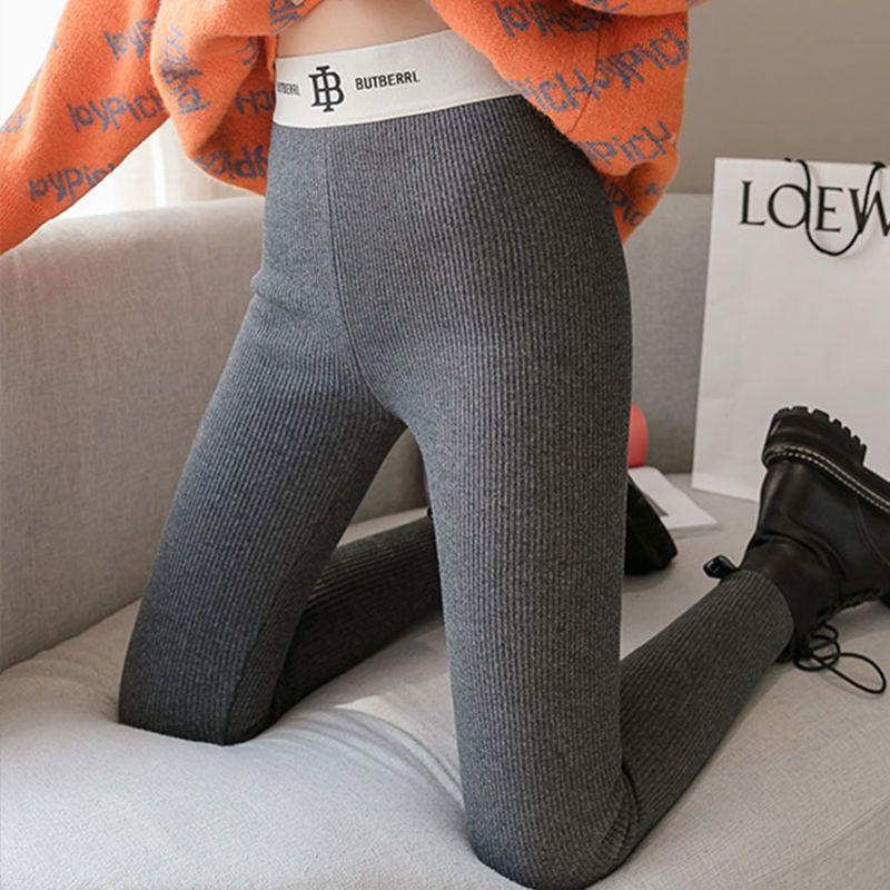 Winter Vintage Thicken Lambwool Leggings Women Warm Fleece Lined Thermal Ankle-Length Pants Sexy Hight Waist Skinny Fitness Leggins