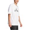Adidas Soft Comfortable Breathable Loose Short Sleeve T-Shirt Unisex Tops White JZ3275