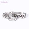 Shiny 18K Gold Plated Brass Zircon Connections Clasps Round Pearl Clasps Fasteners For DIY Bracelet Necklace Making Accessories
