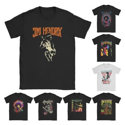 Camisetas de Hip Hop de Jimi para Hombre Hendrixs Rock Vintage Guitarrista Cantante Camisetas de Algodón Vintage Cuello Redondo Manga Corta Camiseta Idea de Regalo