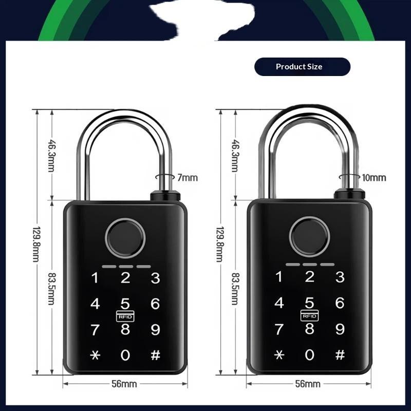 Waterproof Electronic Padlock Keyless Unlock Anti-Theft Security Lock for Warehouse Garage Gym Locker