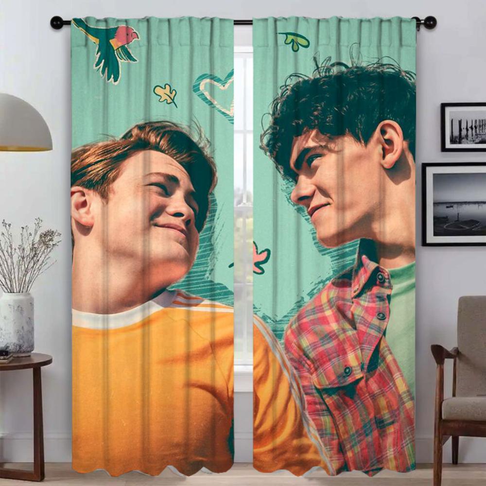 Window Curtain for Room 2 Panel Heartstoppers Kitchen Curtains for Camera Shades Home Interior Curtains Partition Living Elegant