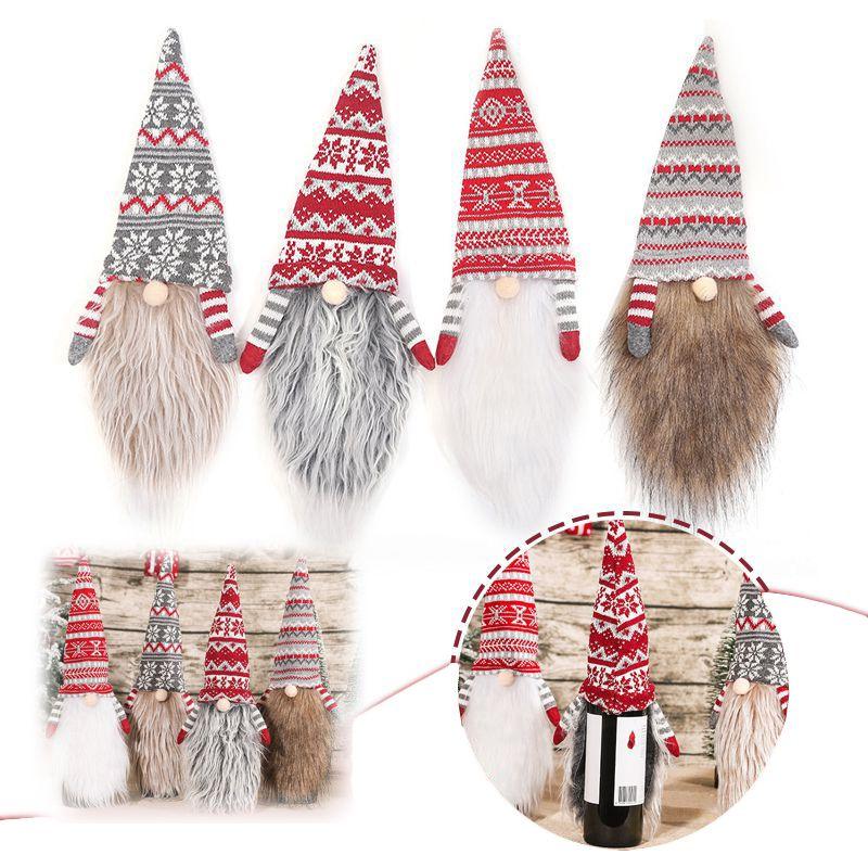 Gonk Merry Christmas Wine Bottle Cover Bag For Festive Holiday Table Decor