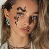 Sensitive Skin Safe Tattoos Halloween Temporary Face Tattoos, Realistic Scary Makeup Stickers, Waterproof Water Transfer Skull Patterns Decals,