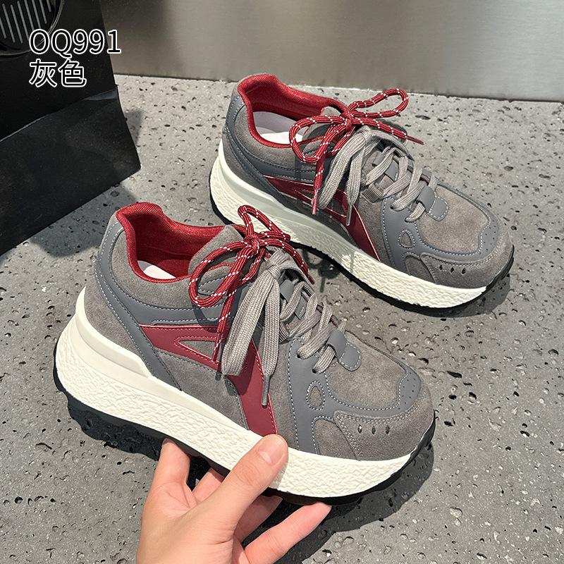 Forrest Gump Shoes Autumn New Leather Platform Small Breathable Sports and Leisure Shoes