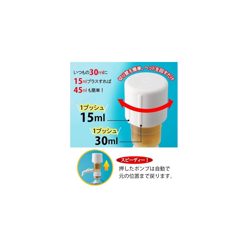 Suntory Marketing Ichioshi-kun Plus 2-Pack, Made in Japan, 15ml & 30ml, One-Push Dispenser for