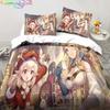Genshin Impact Anime Povlečení 3D Potisk Vhodné do Ložnice Sada Povlaků na Peřinu s Povlaky na Polštáře Dětský Domácí Textil