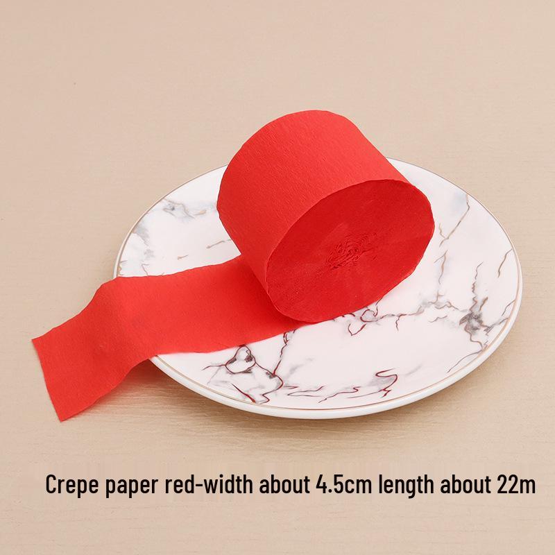 Multicolored Crepe Paper Tassel Wall Decoration, 4.5cm x 22m