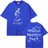 Rapper Lil Peep Cry Baby Angels Protect Me Skeleton Graphic T-shirts Men Women Hip Hop Vintage Oversized T Shirts Short Sleeve