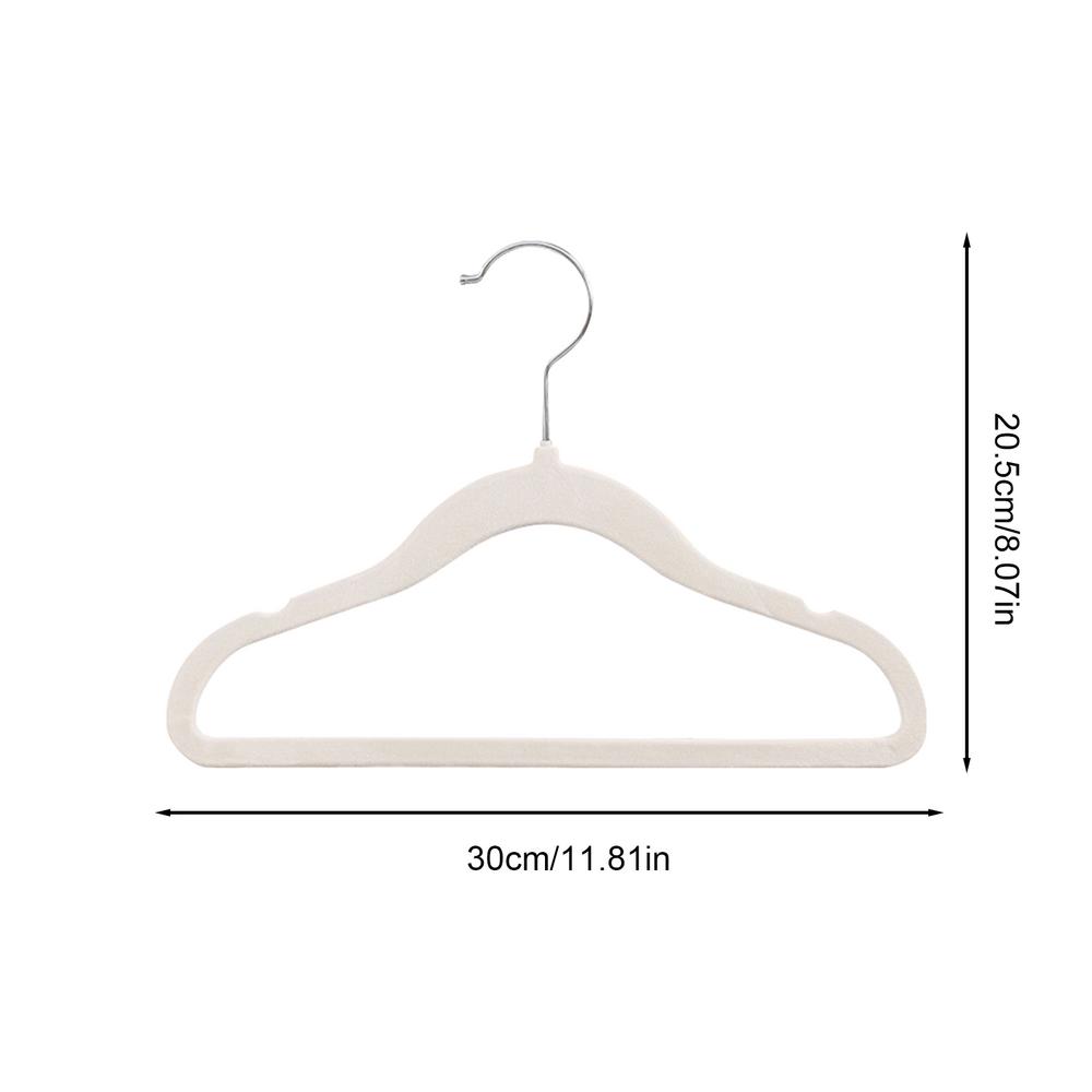 Kids Clothes Hangers 10 Pieces 12-Inch Velvet Shirts Hangers For Youth Space-Saving Children Clothes Drying Hangers For Trousers