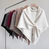 Autumn and Winter Korean Version New Women's Neck Wrap Wool Blended Triangular Shawl Female Thickened With Knitted Warm Shoulder