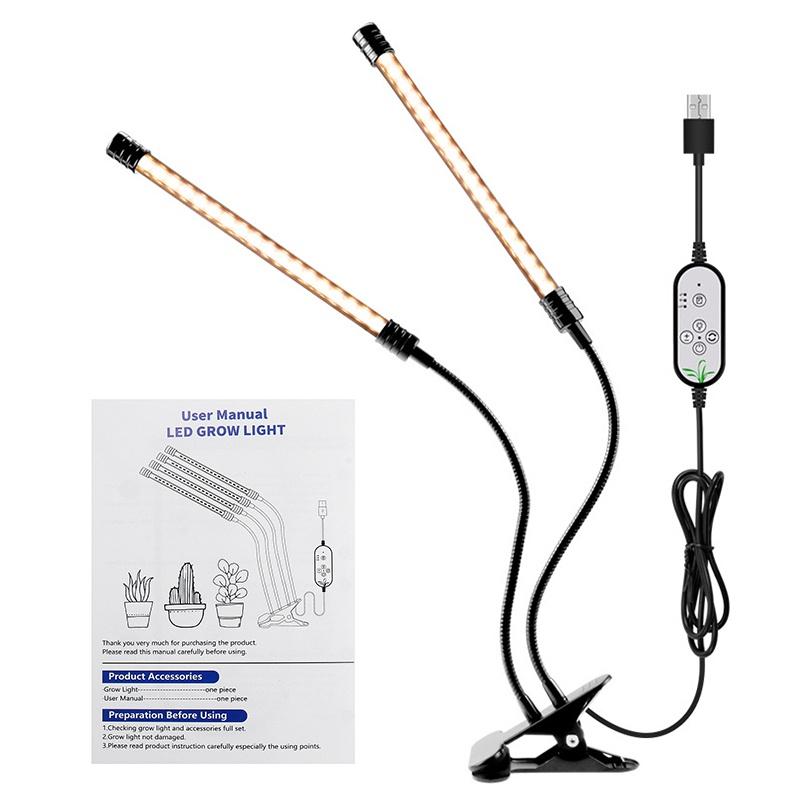 

Полноспектральный многоголовый светодиодный светильник для выращивания растений, клипсовый светильник, USB DC 5V, для растений, свет солнца, светодиодные лампы для растений, водонепроницаемый two lamps
