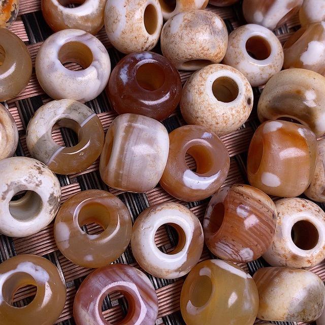 Natürliche Jade Achat Abakus Abstandshalter Perlen für DIY Armbänder und Anhänger