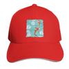 Waterlily Koi In Turquoise Baseball Cap Unisex Hat Sunhat Designer Hat Ball Cap Trucker Hats For Unisex Womens