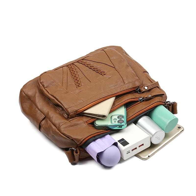 Mother Bag taška přes rameno Velkokapacitní crossbody taška pro tašku na mobilní telefon středního věku Vícekapsová taška