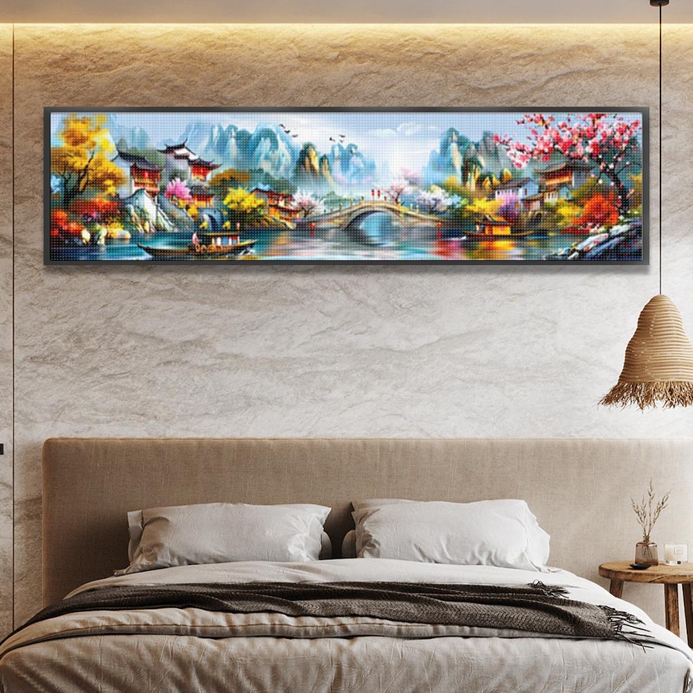 Kit de Cusătură în Cruce Imprimat cu Peisaj DIY 11CT Set Artizanal pentru Broderie Decor Acasă