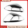 2Pcs Chrome Car Rearview Mirror Cover Trim for Volkswagen VW Golf 7 MK7 7.5 GTI 7 2013 2014 2015 2016 2017 2018 