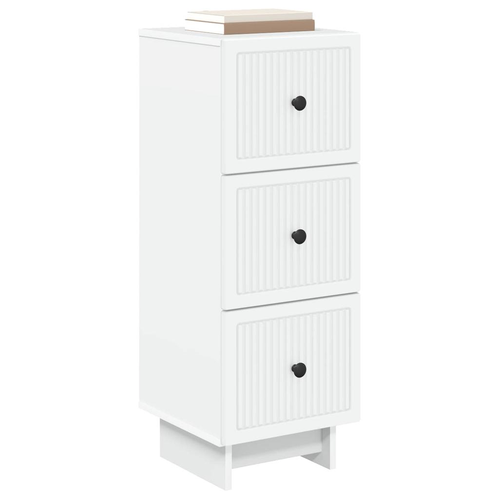 White Drawer Cabinet 33 x 34.5 x 90 cm Particleboard