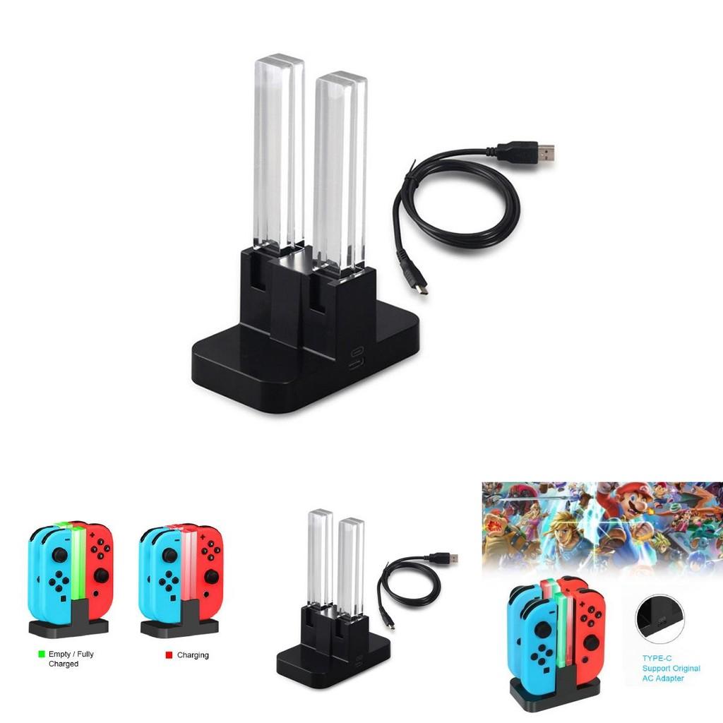 Colorful Switch Charging Dock For Joycon Controllers With Four Ports And Stylish Design