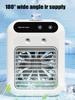1pc portable humidifying and cooling fan, dual wind speed and spray mode, USB charging, personal desktop humidifier fan.