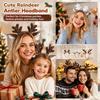 Faux Fur Hairband Deer Ear Hair Hoop Plush Antler Horn Hairband  Hair Accessories