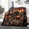 Dark Grim Reaper Print Flannel Blanket High Quality Warm Comfortable Cover for All Seasons Perfect for Gifts Home Decor