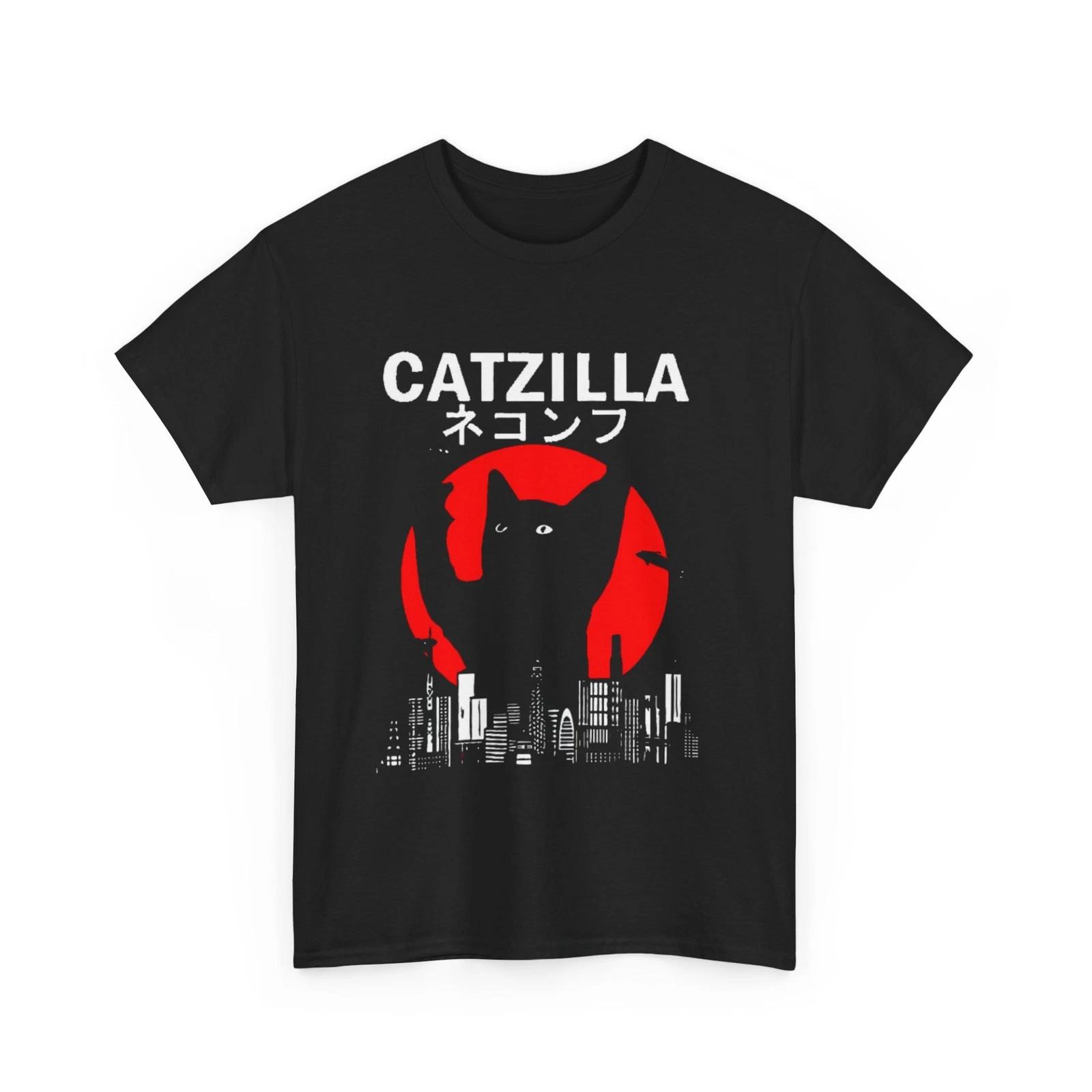 Catzilla Tshirt | Catzilla Shirt | Catzilla T-shirt | Funny Black Cat Shirt M 2XL