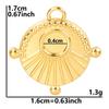 5pcs/Lot Real Gold Plated Sun Pendant Stainless Steel Charm For Jewelry Making Supplies Blank Pendants Base DIY Stone Rhinestone