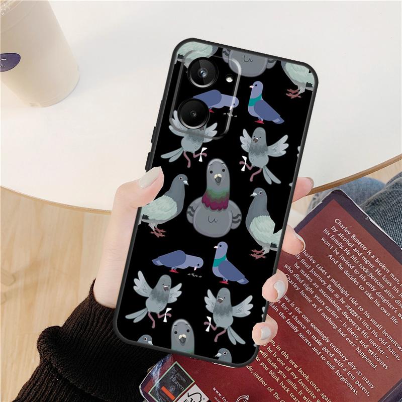 

Pigeons Doves Bird Birds Flock Case For Realme C55 C75 C67 C61 C53 C51 C21Y C25S 10 11 12 13 14 Pro Plus GT 6T 6 5 GT7 Pro Realme GT5 Pro