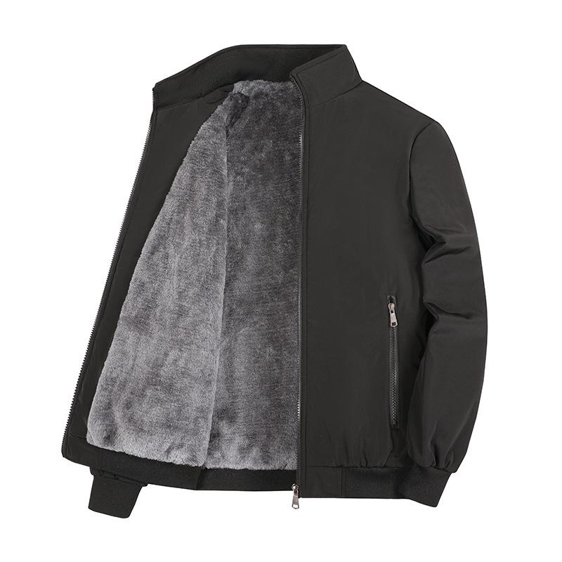 Dad's New Autumn/Winter Cotton Padded Stand-Up Collar Jacket for Middle-Aged & Elderly Men