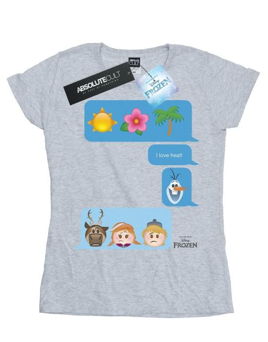 Disney Womens/Ladies Frozen I Love Heat Cotton T-Shirt