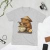 Kawaii Capybara Eating Japanese RaUnisex Unisex T Shirts Unique Tees Short Sleeve O Neck TShirt Pure Cotton Party Clothing