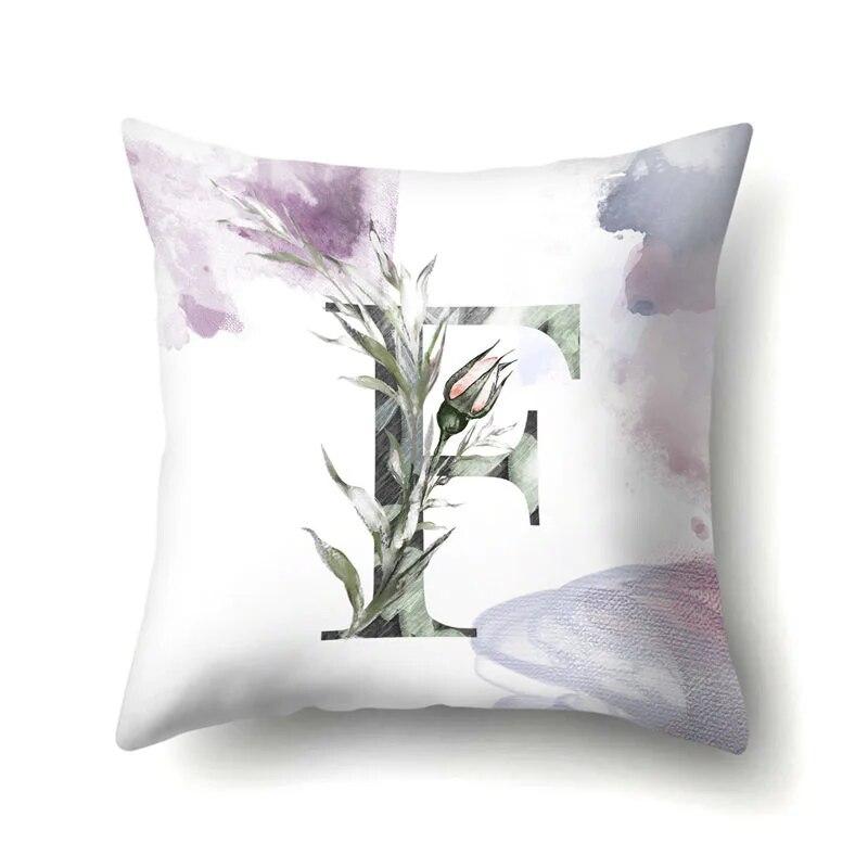Home Bedroom Sofa Car Decorative Pillowcase Floral Letter  Plant Tree  Cushion Cover