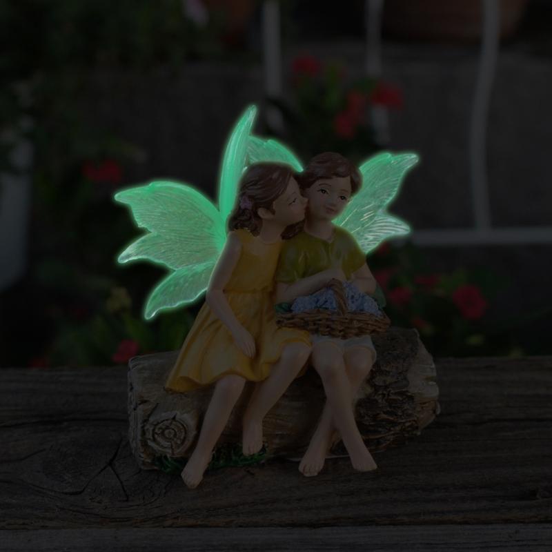 User Friendly Resin Glowing Flower Fairies Statue With Nightlight Perfect For Bedroom Lawn Ornaments Gift
